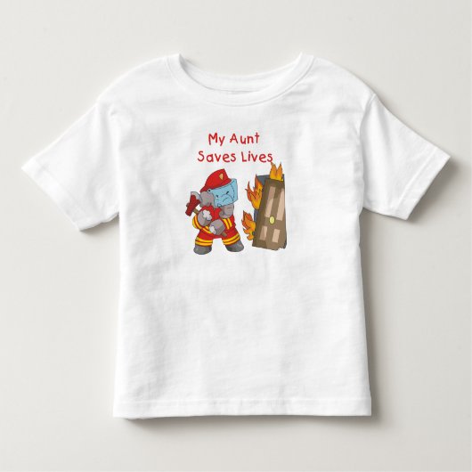 brandweerman Mijn tante redt overhemden en cadeaus Kinder Shirts (Voorkant)