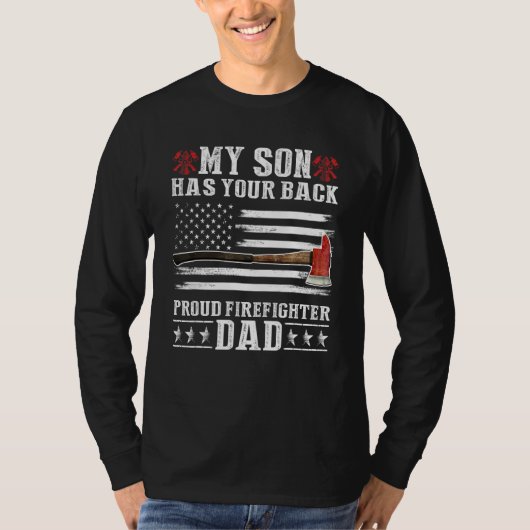 brandweerman mijn zoon heeft je vader van de rode  t-shirt (Voorkant)