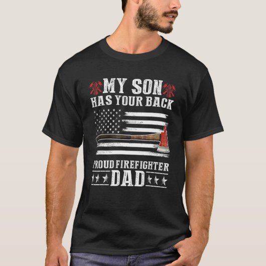 brandweerman mijn zoon heeft je vader van de rode t-shirt (Voorkant)