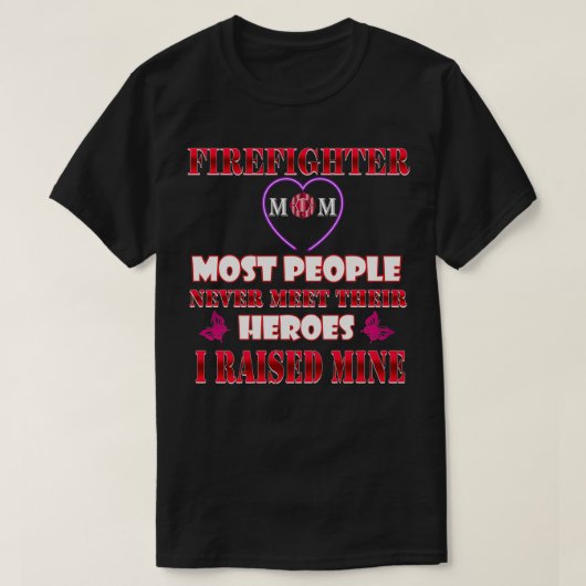 Brandweerman Moeder Helden T-shirt Trotse Moeder v (Design voorkant)