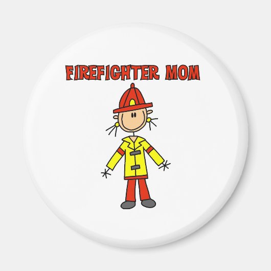 Brandweerman Moeder Magneet (Voorkant)