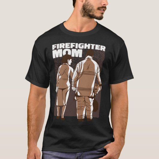 Brandweerman Moeder Mam T-shirt (Voorkant)