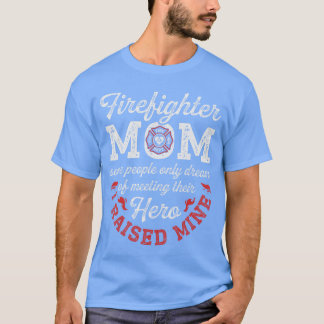 Brandweerman Moeder Moederdaghin Rode Lijn Brandwe T-shirt