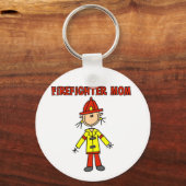 Brandweerman Moeder T-shirts en Cadeaus Sleutelhanger (Voorkant)