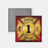 Brandweerman - Motorcompagnie 1 Magneet (Voorkant / Achterkant)