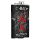 Brandweerman NAAM Brandweer Hydrant VS Vlag Heupfles (Rechts)