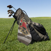 Brandweerman NAAM Brandweer VS Vlag Golfhanddoek (Groen)