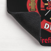 Brandweerman naam en rang embleem muismat (Hoek)