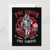 Brandweerman | Niet alle mannen zijn gelijk Briefkaart (Voorkant / Achterkant)