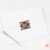 Brandweerman No Surrender Vierkante Sticker (Envelop)