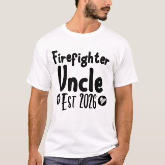 Brandweerman Oom Est 2026 – Grappige Nieuwe Oom T-shirt