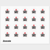 Brandweerman Oom Ronde Sticker (Vel)