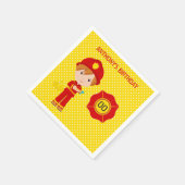 Brandweerman op maat van de Birthday Party Servetten (Hoek)