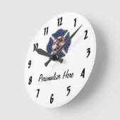 Brandweerman op persoonlijke titel ronde klok (Hoek)