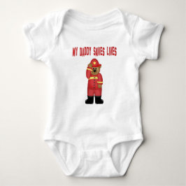 Brandweerman Papa Baby Body  Romper