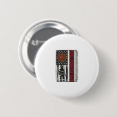 Brandweerman Papa Bedrukte Vlag Vectorontwerp_1 Ronde Button 5,7 Cm (Voorkant /achterkant)