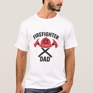 Brandweerman Papa Cadeau voor Moedige Brandweerred T-shirt