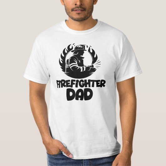 Brandweerman papa, Vaderdag T-shirt (Voorkant)