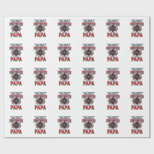 Brandweerman Papa Vintage Gravure Shirt Ontwerp_1 Cadeaupapier