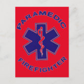 Brandweerman Paramedic Briefkaart (Voorkant)