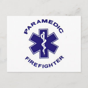 Brandweerman Paramedic Briefkaart