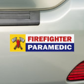 Brandweerman Paramedic Bumpersticker (Op auto)
