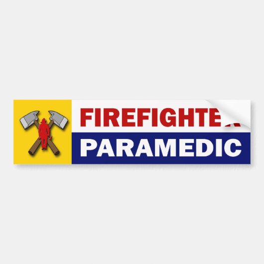Brandweerman Paramedic Bumpersticker (Voorkant)