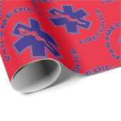 Brandweerman Paramedic Cadeaupapier (Rol Hoek)