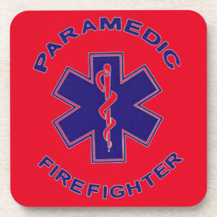 Brandweerman Paramedic Drankjes Onderzetter