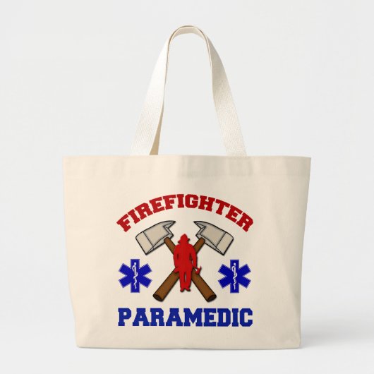 Brandweerman Paramedic Grote Tote Bag (Voorkant)
