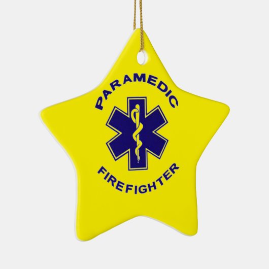Brandweerman Paramedic Keramisch Ornament (Rechts)