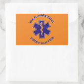Brandweerman Paramedic Rechthoekige Sticker (Tas)