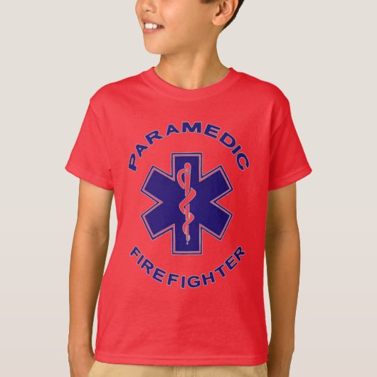 Brandweerman Paramedic T-shirt (Voorkant)