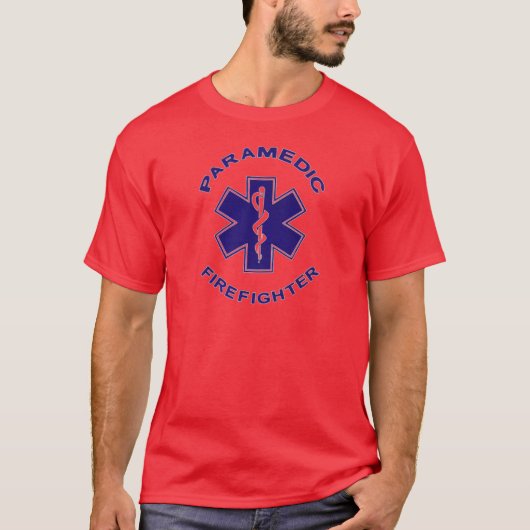 Brandweerman Paramedic T-shirt (Voorkant)