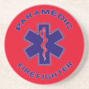 Brandweerman Paramedic Zandsteen Onderzetter