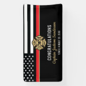 Brandweerman Pensioen Brandweer Spandoek (Verticaal)