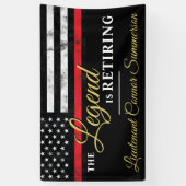 Brandweerman Pensioen Brandweer Spandoek (Verticaal)