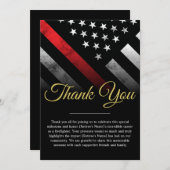 Brandweerman pensioen Brandweerman dank u kaart (Voorkant / Achterkant)