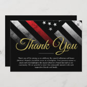 Brandweerman pensioen Brandweerman dank u kaart (Voorkant / Achterkant)