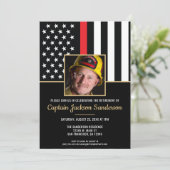 Brandweerman Pensioen Foto Brandweer Kaart (Staand voorkant)