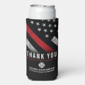 Brandweerman Pensioen Jubileum Vlag Seltzer Blikjeskoeler (Seltzer Achterkant)