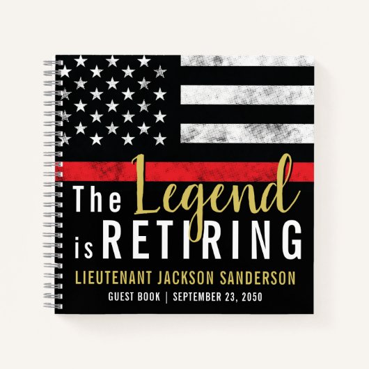 Brandweerman Pensioen Partij Brandweerman Gast Notitieboek (Voorkant)