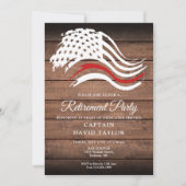 Brandweerman Pensioen Partij Dunne Rode Lijn Rusti Kaart (Voorkant)