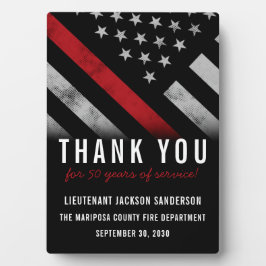 Brandweerman Pensioen Partij Jubileum Rode Lijn Fotoplaat