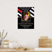 Brandweerman pensioen partij rode lijn vlag foto poster (Keuken)