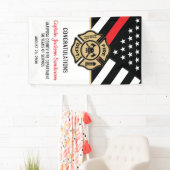 Brandweerman Pensioen Partij Rode Lijn Vlag Welkom Spandoek (Insitu)