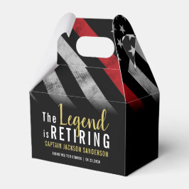 Brandweerman Pensioenpartij Rode Lijn Vlag Brandwe Bedankdoosjes