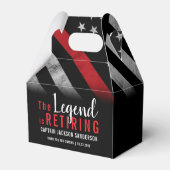 Brandweerman Pensioenpartij Rode Lijn Vlag Brandwe Bedankdoosjes (Achterkant)