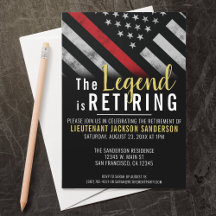 Brandweerman Pensioenpartij Rode Lijn Vlag Brandwe