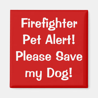 Brandweerman Pet Alert! Magneet